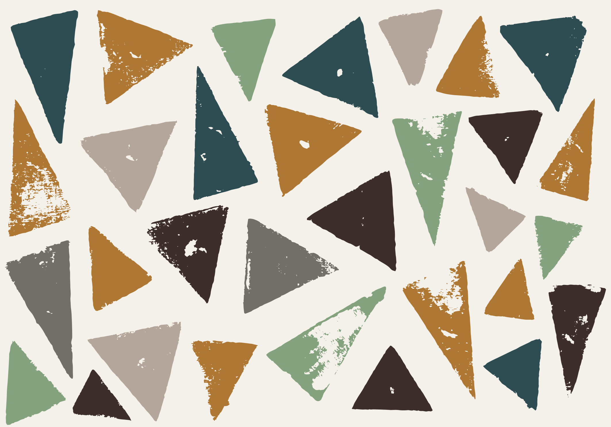 Vibrant Triangle Motif minimalist vinyl rug - TenStickers