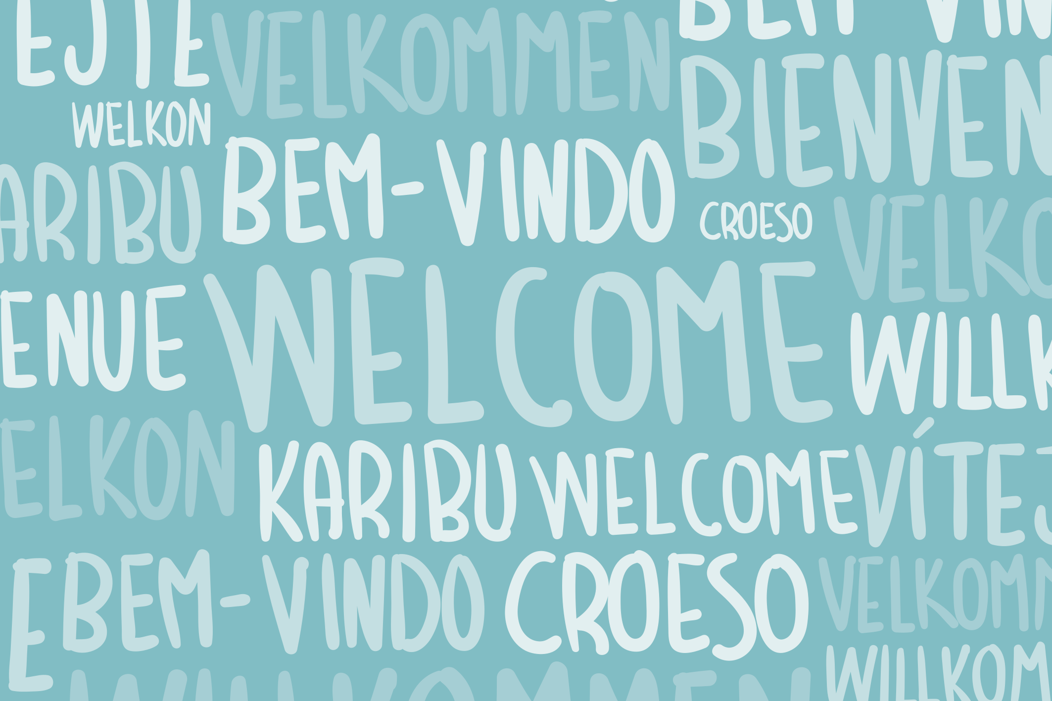Multilingual Welcome Text custom vinyl mat - TenStickers