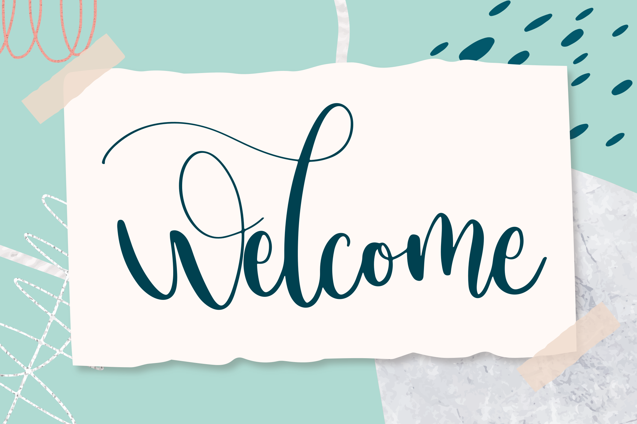 Elegant Entrance Text custom vinyl mat - TenStickers