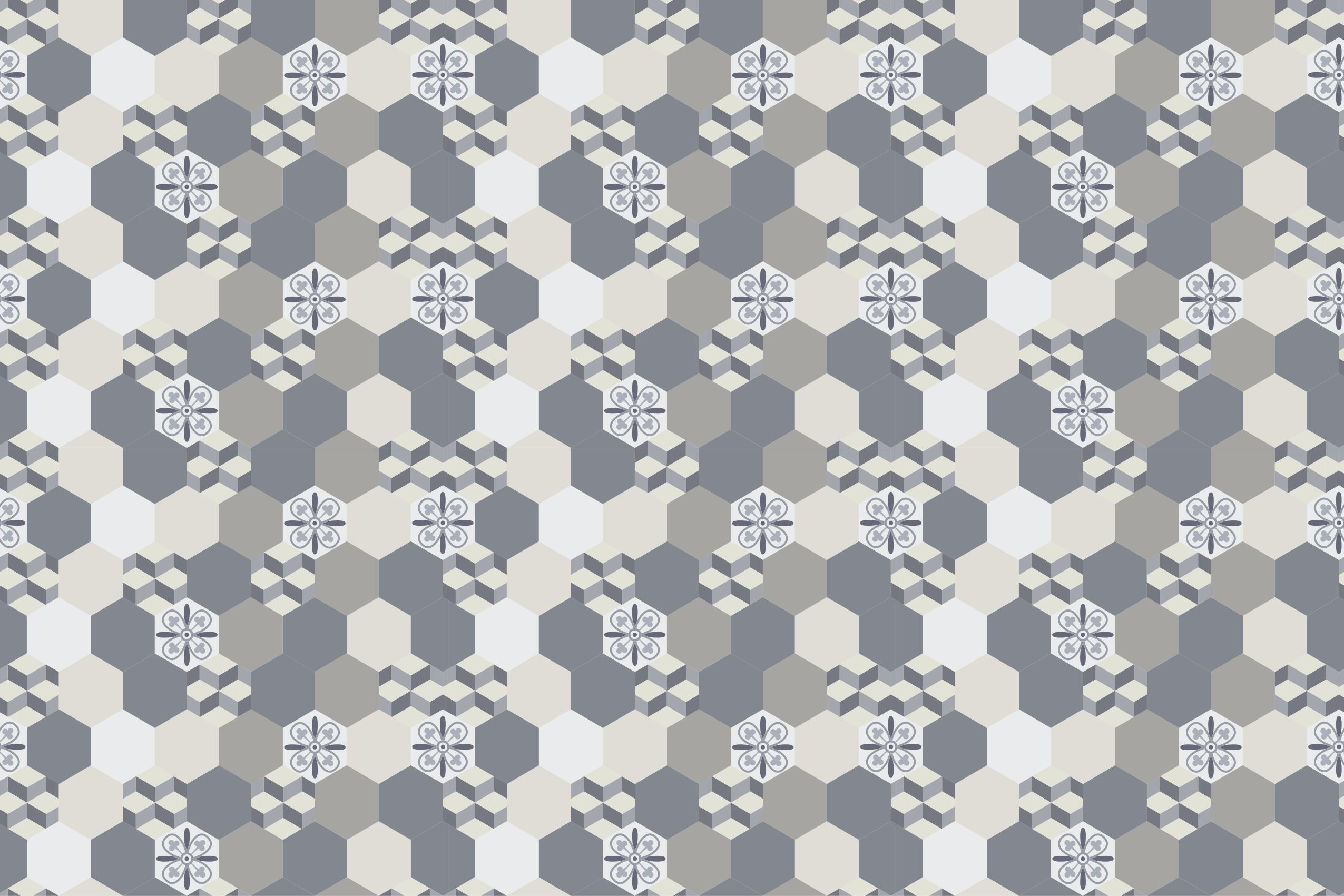 Geometric Tile tile vinyl rug - TenStickers