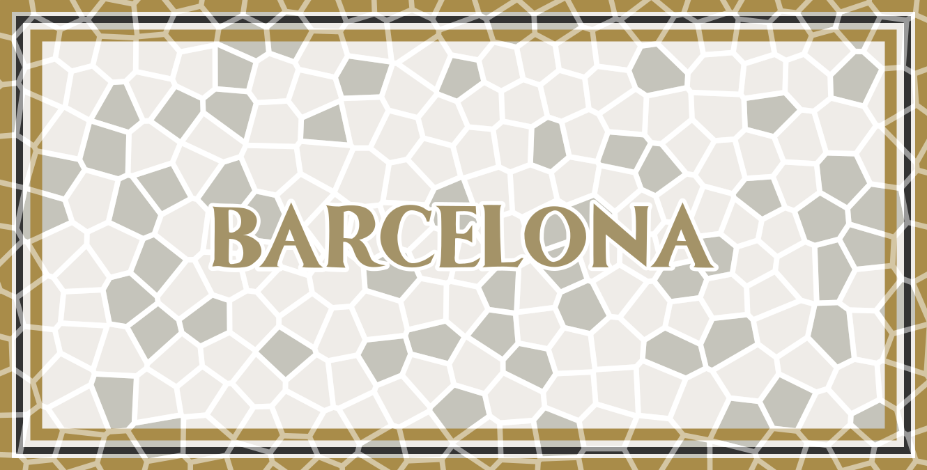Barcelona Roman mosaic custom vinyl rug - TenStickers