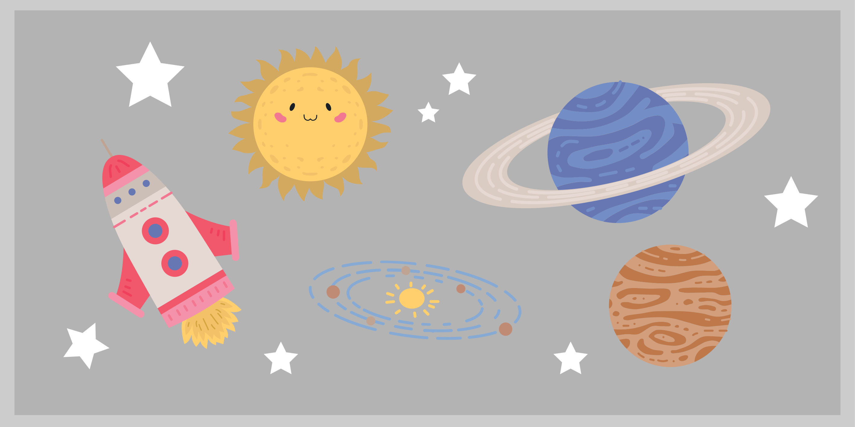 Space Adventure Theme playroom vinyl rug - TenStickers