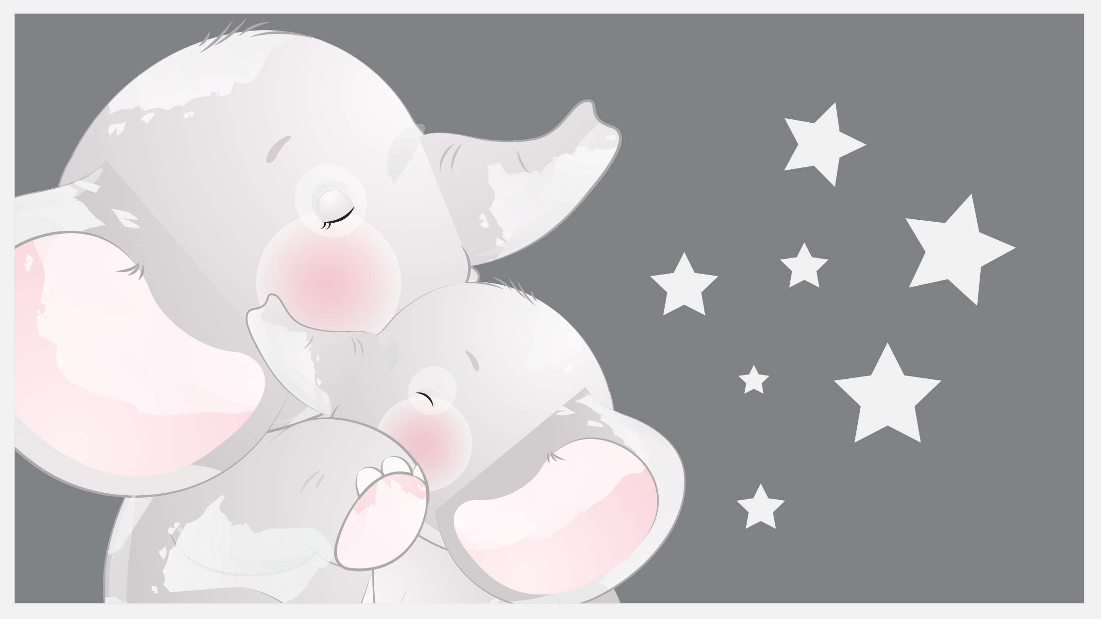 Sleeping Elephants playroom vinyl rug - TenStickers