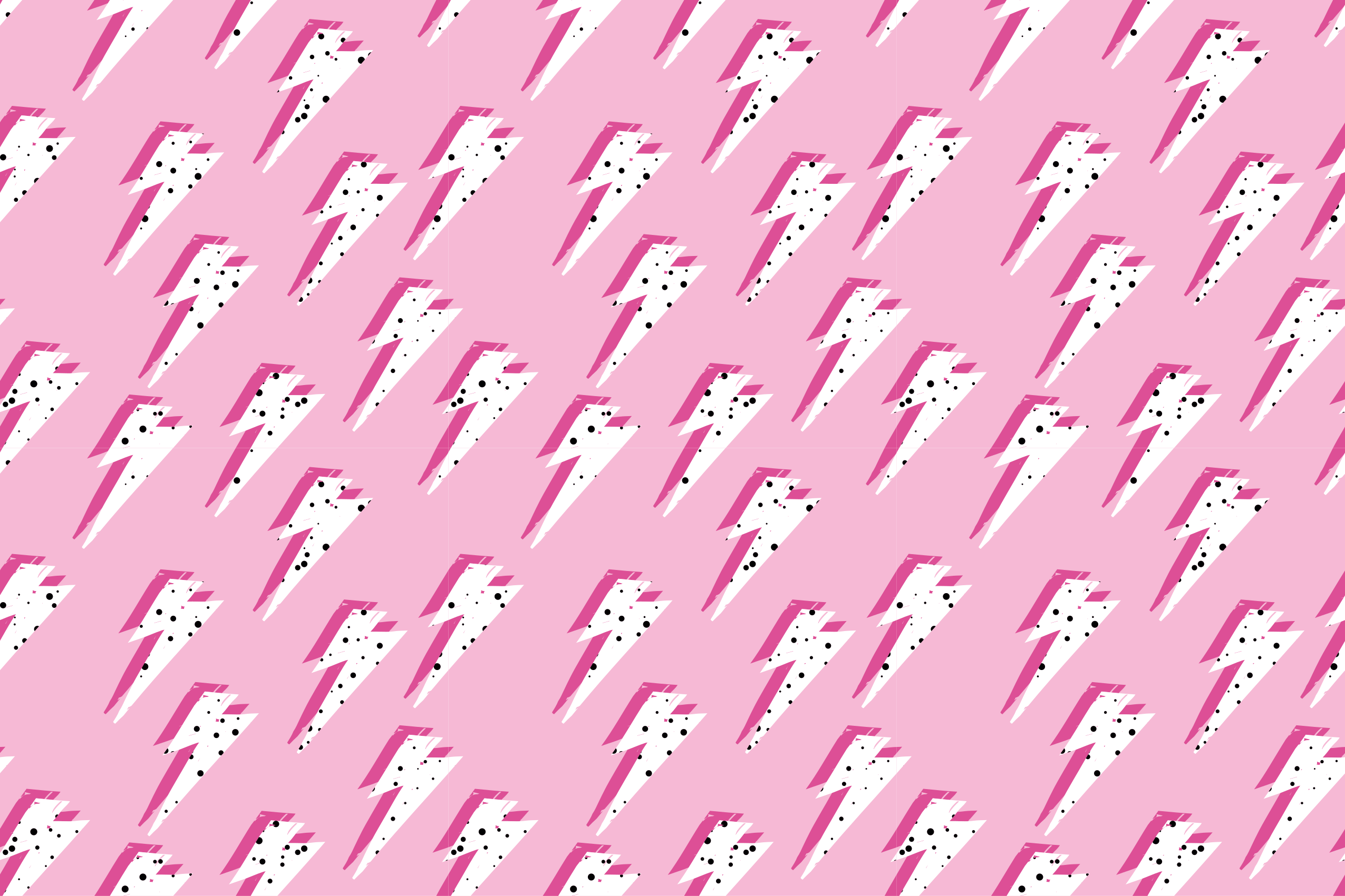 Pink lightning bolt teen vinyl rug - TenStickers