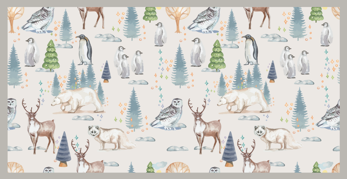 Arctic Wildlife animal vinyl rug - TenStickers