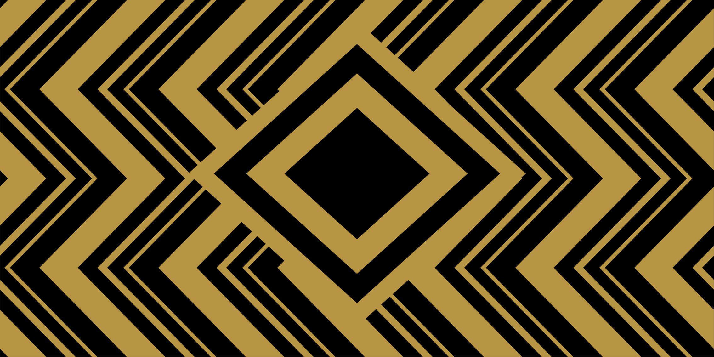Gold and black geometric pattern tile carpet - TenStickers