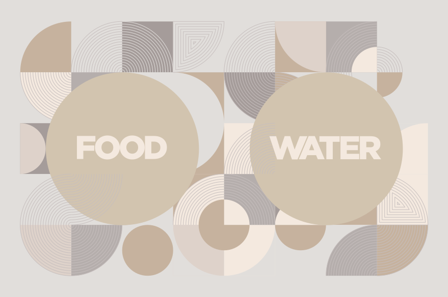 Water and food for dogs animal rug - TenStickers