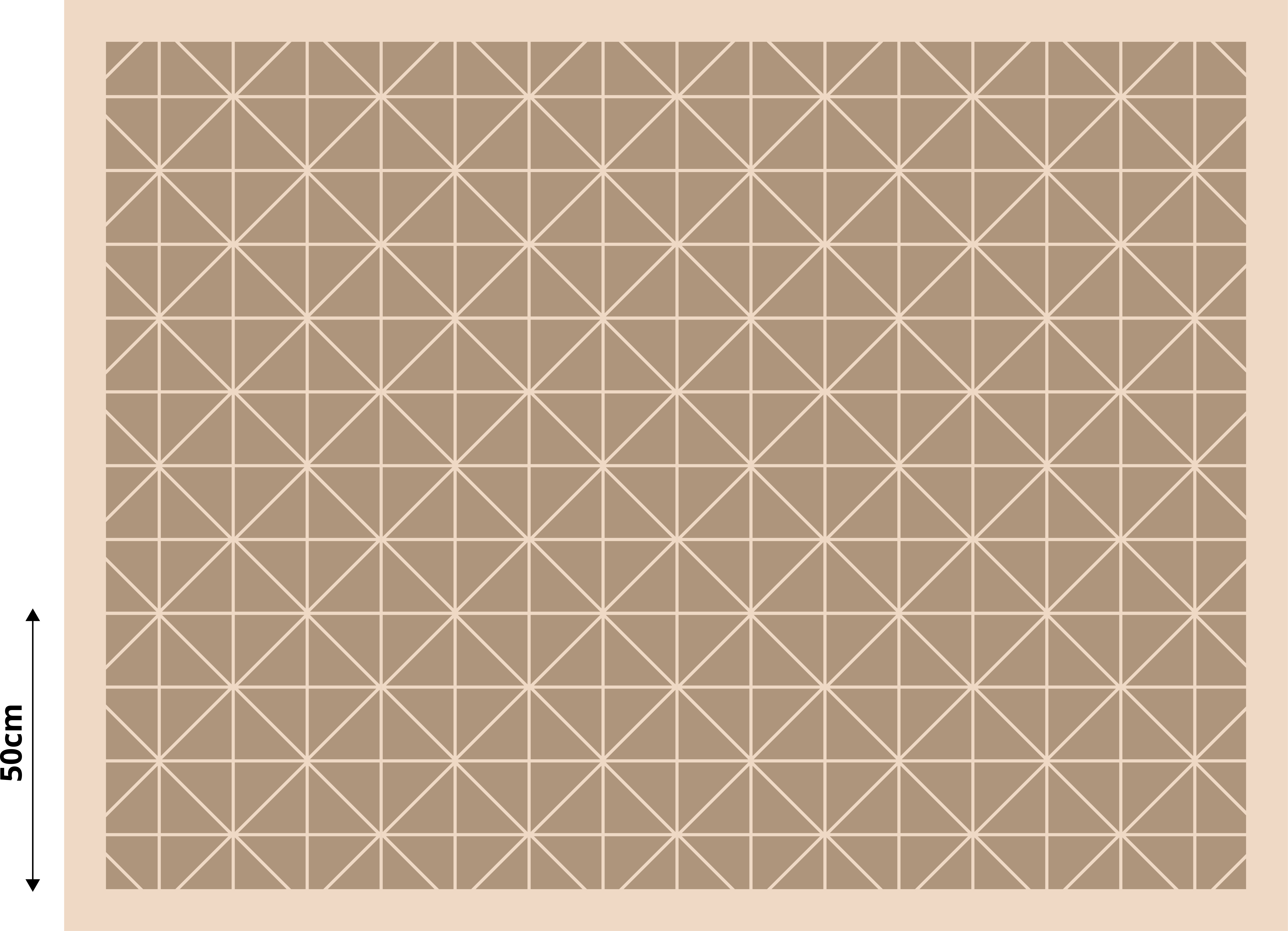 Beige patterned tile  geometric rugs - TenStickers