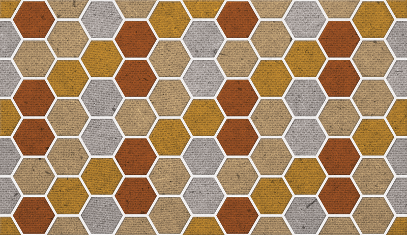 Honeycomb texture geometric rugs - TenStickers