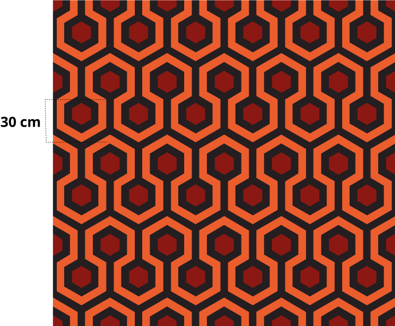 Shining hallway geometric pattern rug - TenStickers
