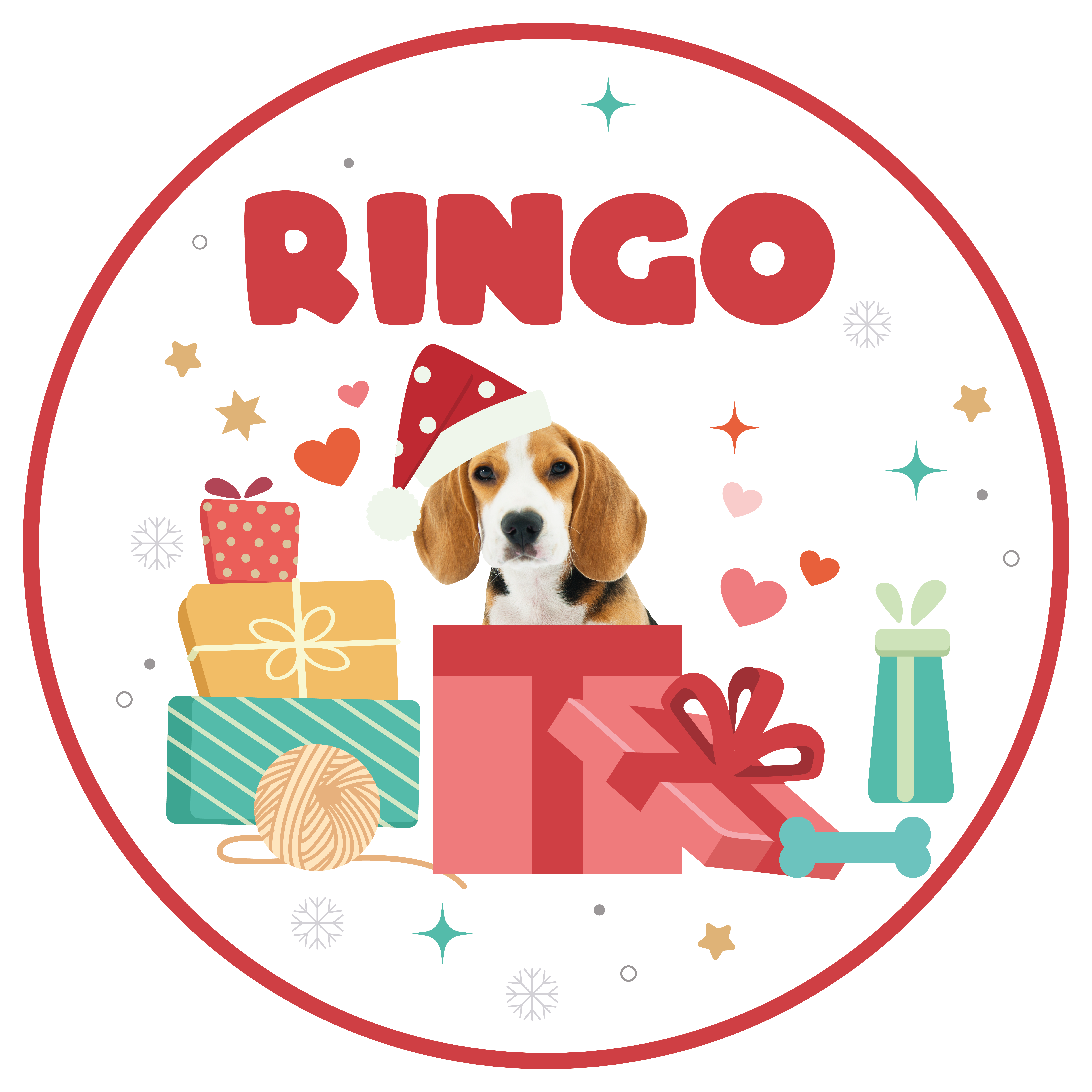personalized pet christmas custom floor mat - TenStickers