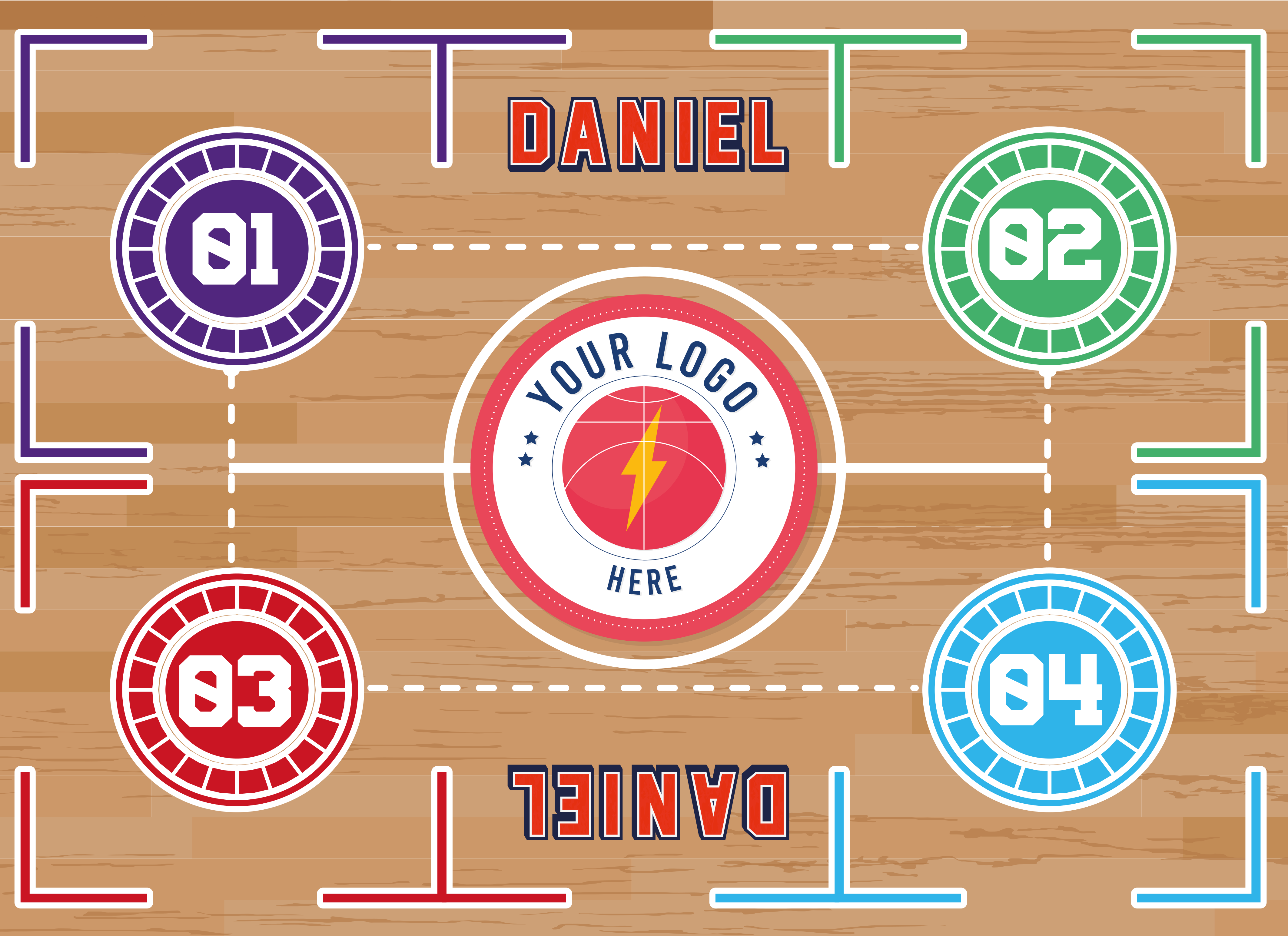 basket training  rectangular rug - TenStickers