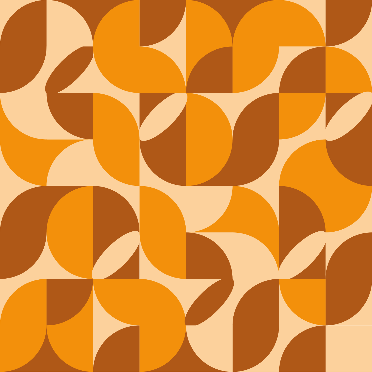 retro living room rug - TenStickers