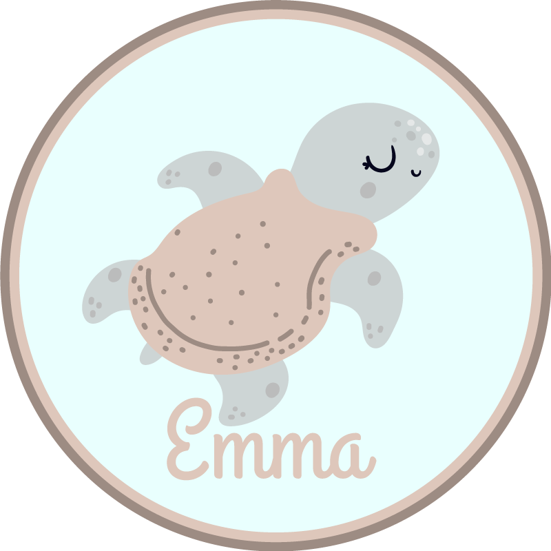 Customizable turtle custom vinyl rug - TenStickers