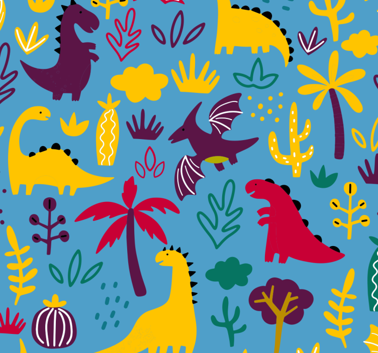 Dinosaur Fauna animal wallpaper - TenStickers