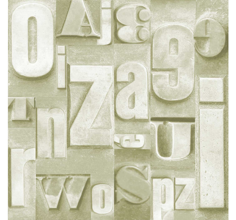 3D industrial style letter wallpaper - TenStickers