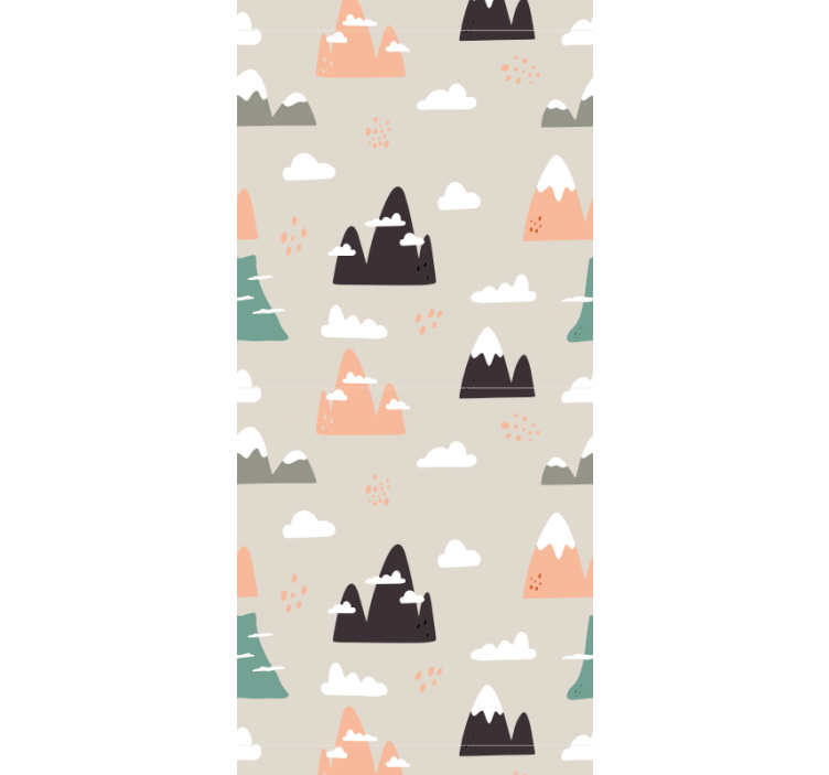 Scandinavian mountains kids wallpaper - TenStickers