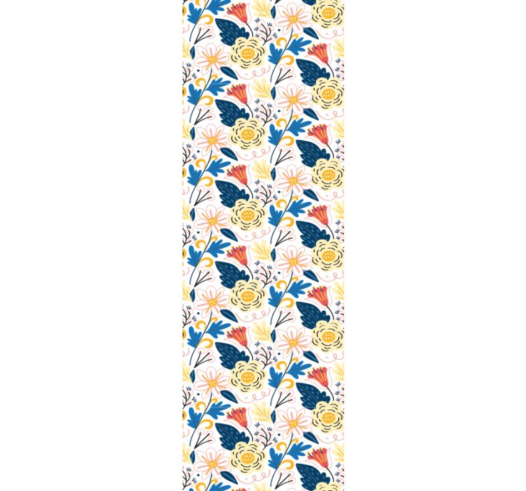 Flowering colorful design flower wallpaper - TenStickers