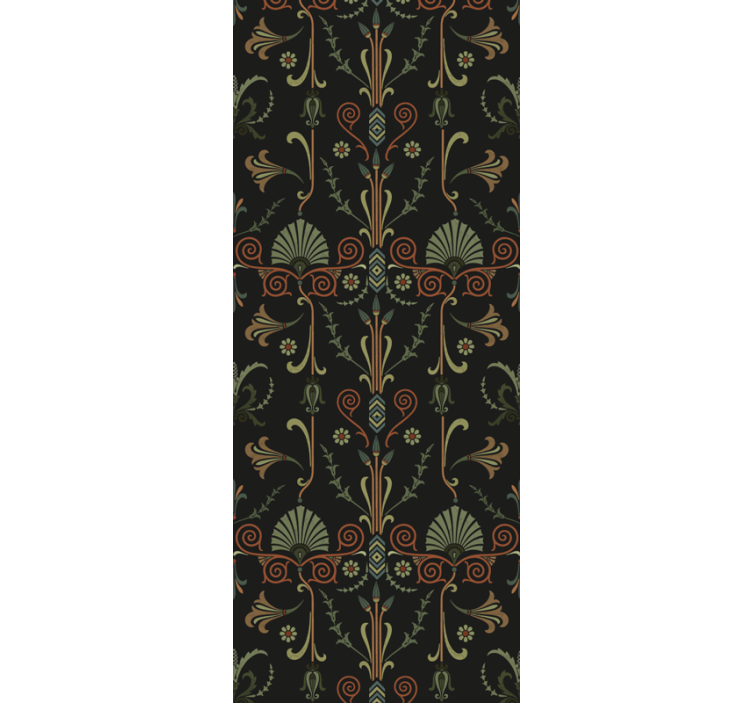 Botanical Elegant Pattern floral ornament wallpaper - TenStickers