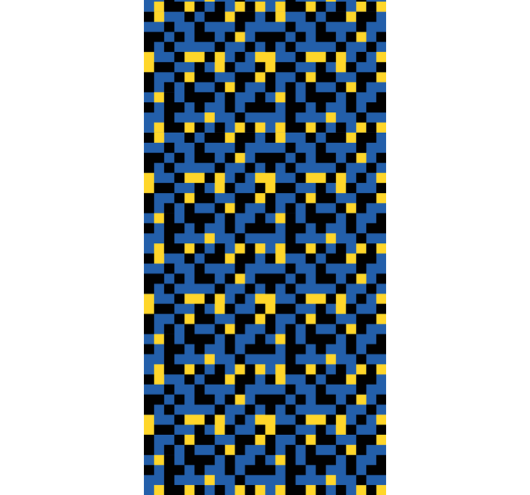 Pixelated Color Blocks geometric wallpaper - TenStickers