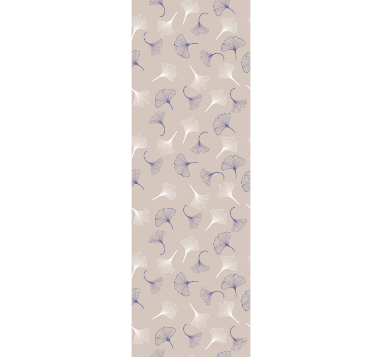 Delicate pastel Ginko leaf wallpaper - TenStickers