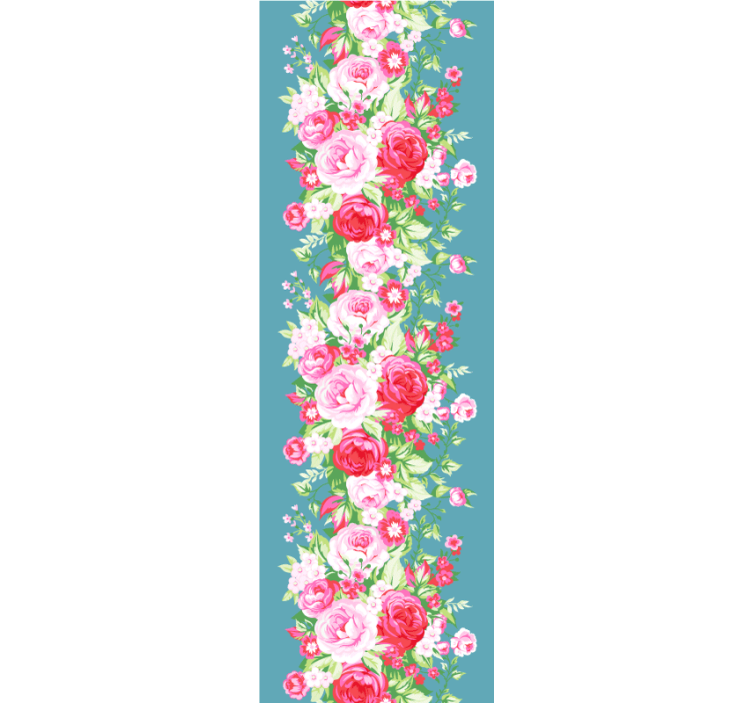 Floral blossom vertical lines flower wallpaper - TenStickers