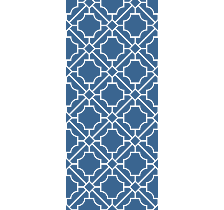 Blue classic pattern ornamental wallpaper - TenStickers