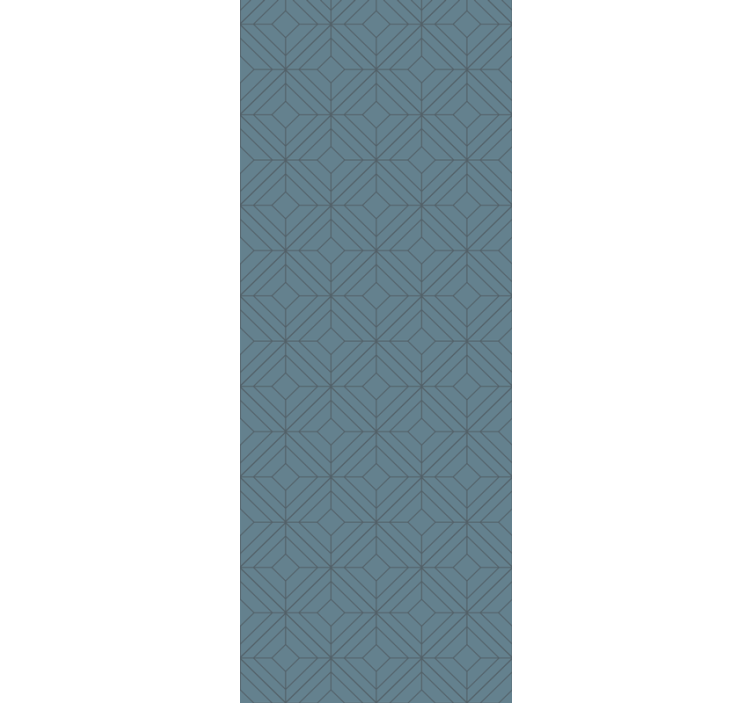 Art déco blue lines geometric wallpaper - TenStickers