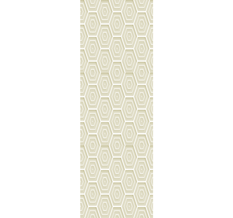 Hexagonal Structure geometric wallpaper - TenStickers
