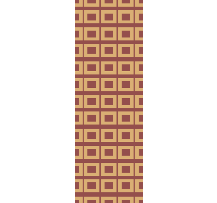 Retro geometric blocks square wallpaper - TenStickers