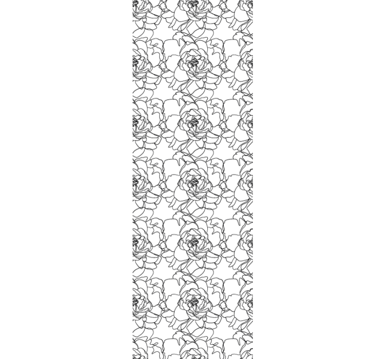 Elegant Flower Bloom floral ornament wallpaper - TenStickers