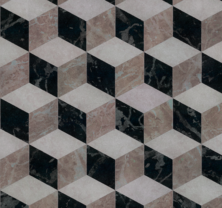 Geometric Cube Arrangement metal wallpaper - TenStickers