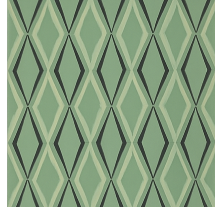 1930's green diamonds vintage wallpaper - TenStickers