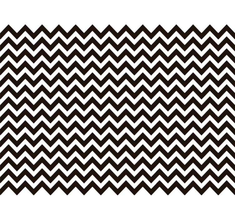 Vertical line wallpaper black and white zigzag - TenStickers
