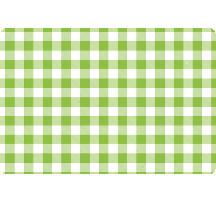 Geometric wallpaper green checked plaid design - TenStickers
