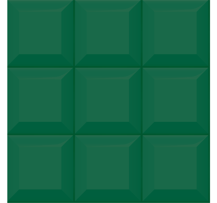 Geometric wallpaper 3d green squares - TenStickers