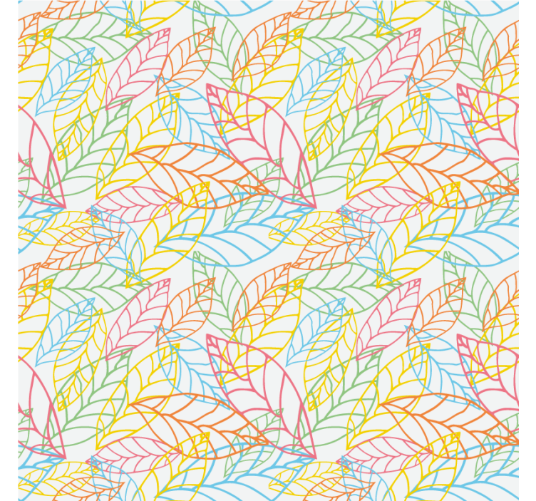 Nature wallpaper with lively leaf elements - TenStickers