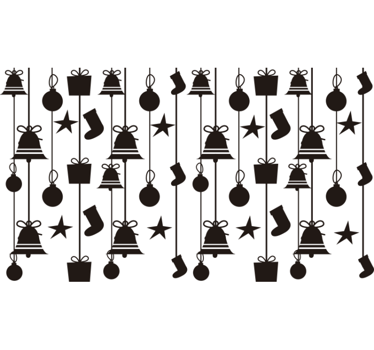 Christmas wallpaper black socks - TenStickers