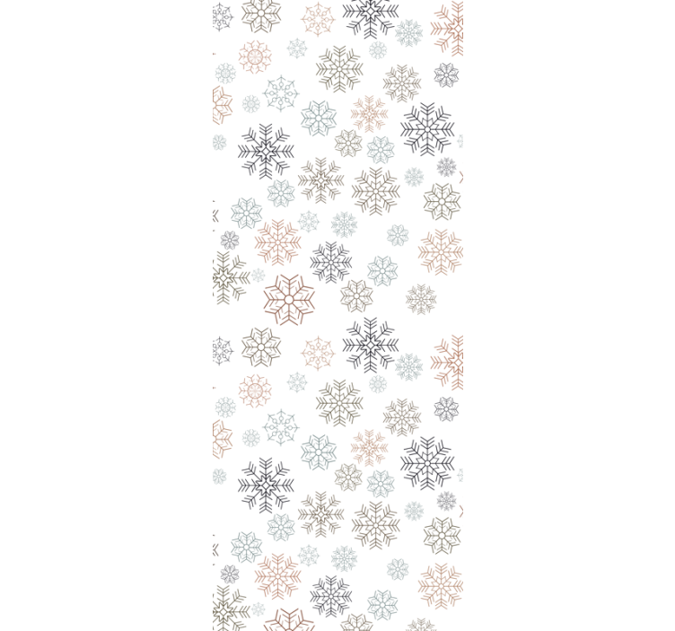 Christmas wallpaper beige snowflakes design - TenStickers