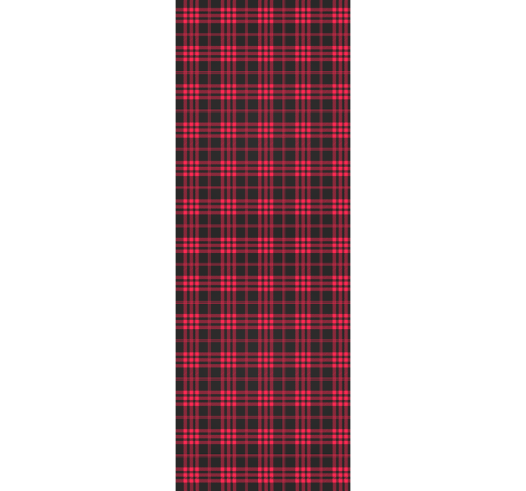 Christmas wallpaper with festive tartan pattern - TenStickers