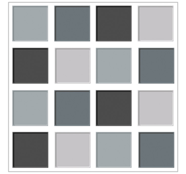 Living room wallpaper in grey tile patterns - TenStickers