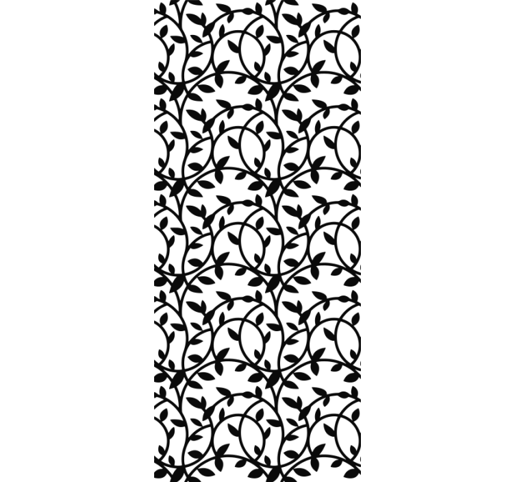 Living room wallpaper black and white branches - TenStickers