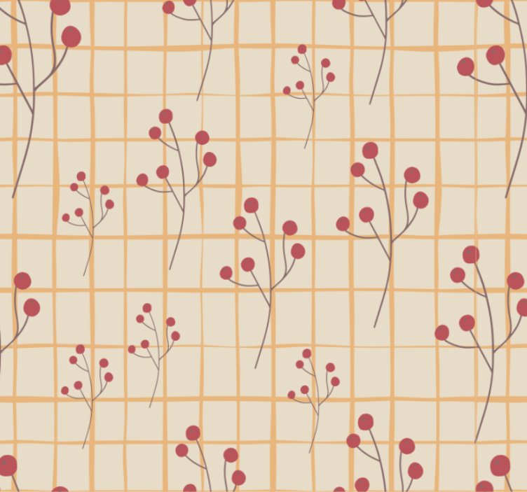 Bedroom wallpaper floral pattern chest - TenStickers