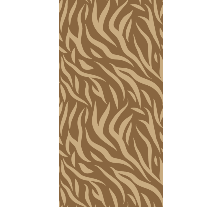 Bedroom wallpaper in brown and beige tiger skin pattern - TenStickers