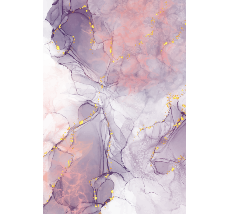 Ornamental wallpaper with marbled abstract design - TenStickers