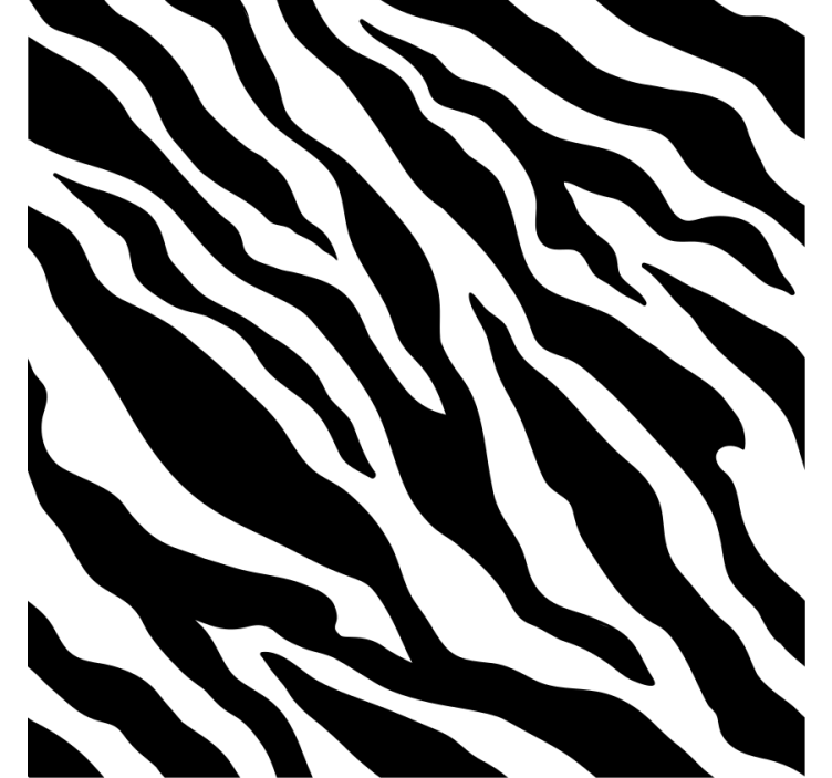 Ornamental wallpaper zebra stripe pattern - TenStickers
