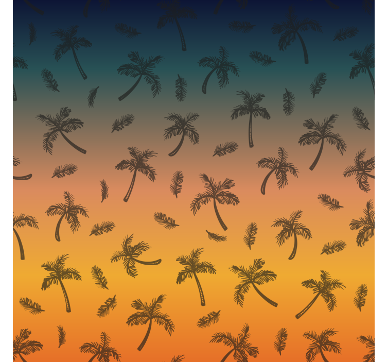 Ornamental wallpaper tropical palm landscape - TenStickers
