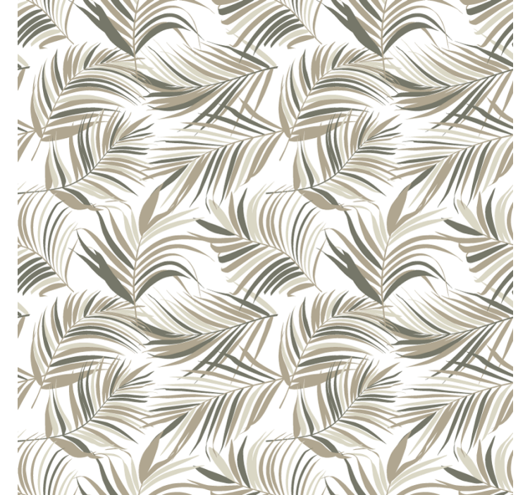 Ornamental wallpaper with elegant leaf designs - TenStickers