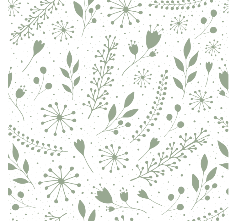 Texture pattern wallpaper sweet green leaves floral design - TenStickers