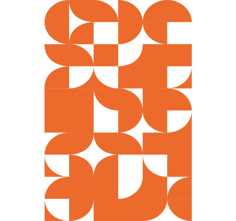 Texture pattern wallpaper orange circle geometric design - TenStickers